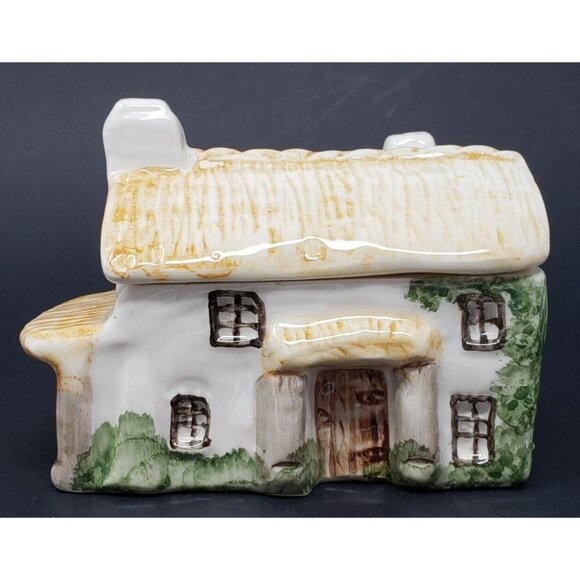 Sugar Bowl House Shaped Lidded Vintage Rectangle Devon England - Picture 6 of 10